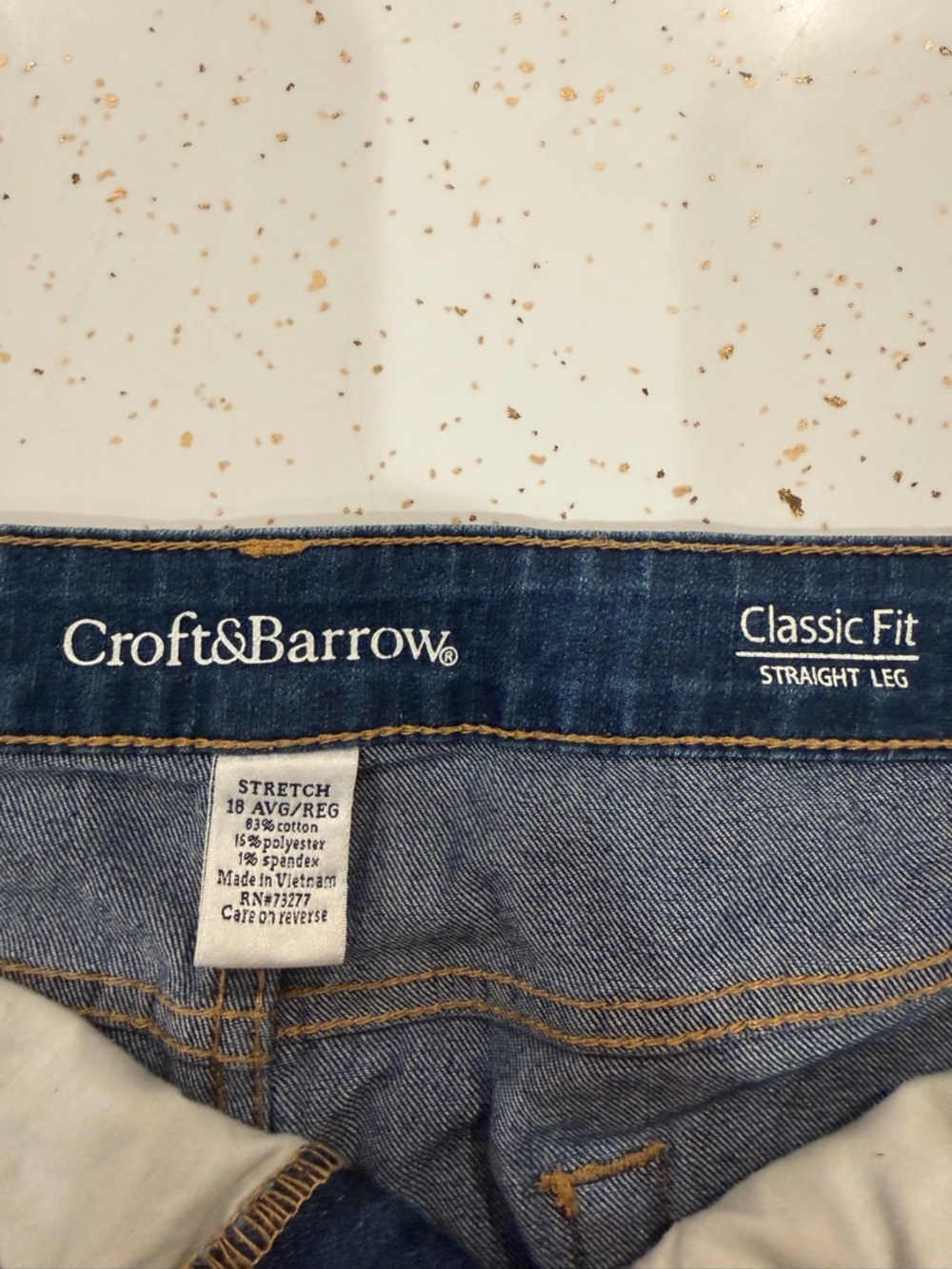 croft & barrow Women's Straight Leg Jeans in Dark Blue - Picture 4 of 4